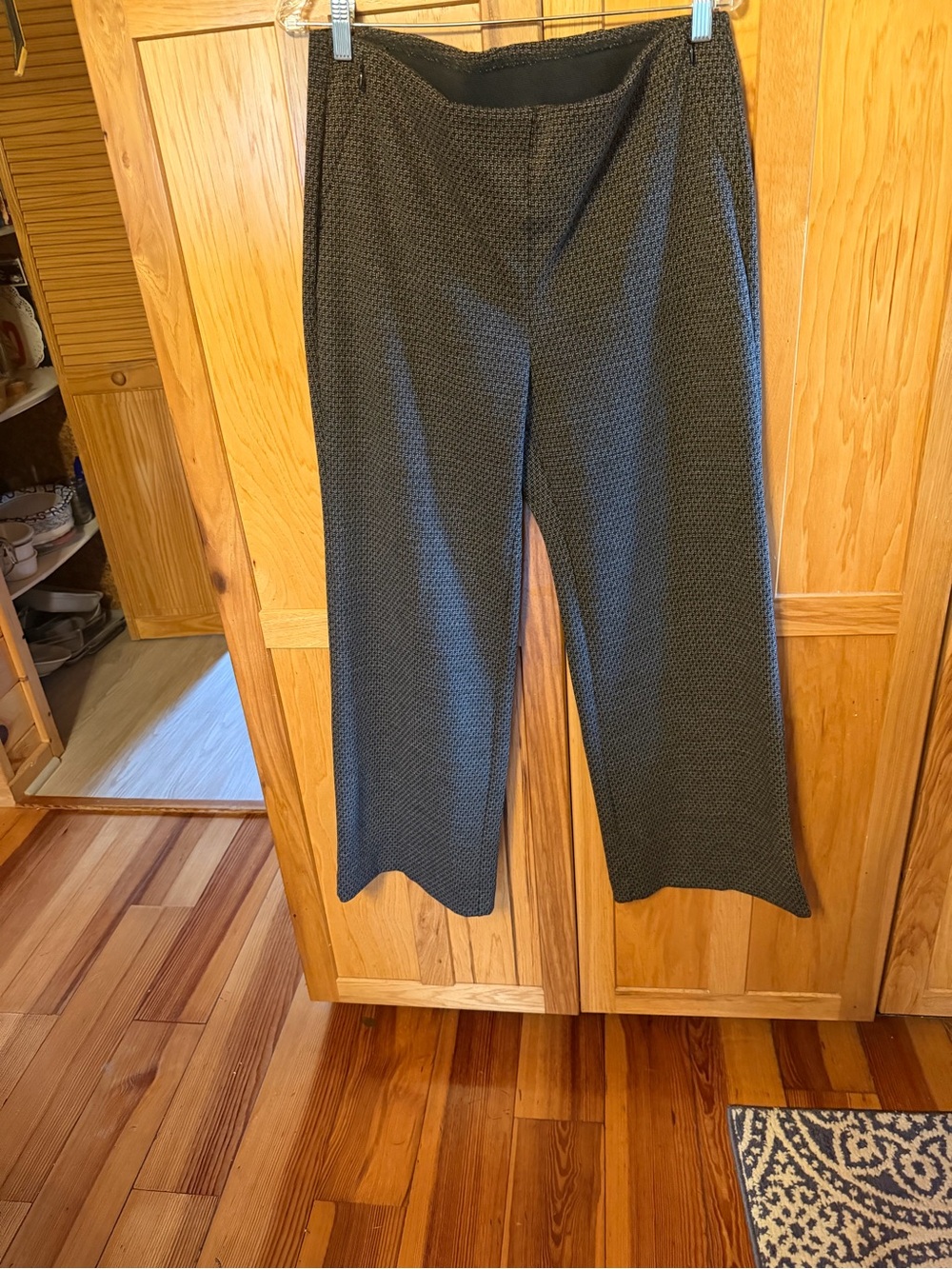Chico's Women’s Textured Knit Pants - Charcoal Gray